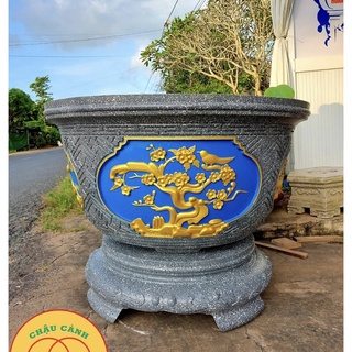 bộ khuôn tròn 90 Tùng - Mai chân quỳ: khuôn đúc chậu cảnh nhựa ABS