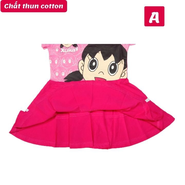 Đầm thun bé gái Xuka 11-41kg. Chất thun cotton thấm hút mồ hôi - co giãn - bền màu -Tomchuakids.