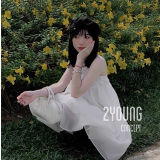 Đầm hai dây voan [2YOUNG] D1001 (ảnh thật)