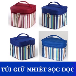 Túi giữ nhiệt kẻ sọc giữ nhiệt sữa và thực phẩm