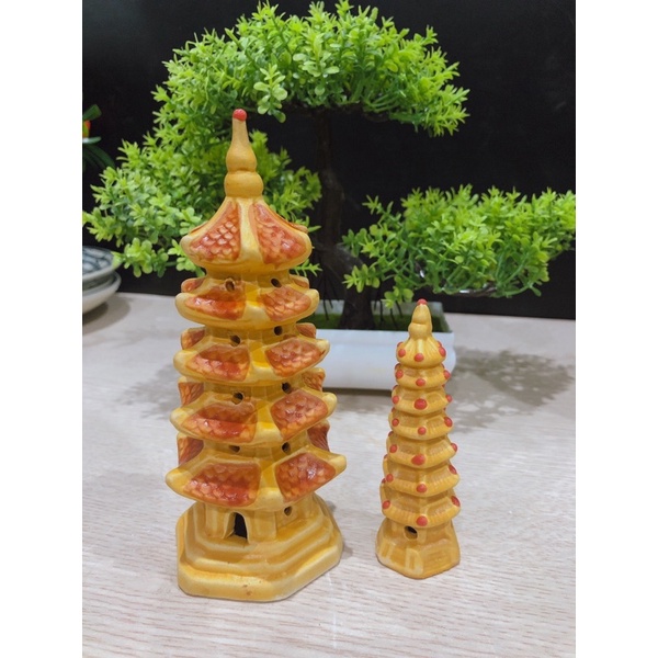 Mô hình nhà, tháp, tam quan mini trang trí bể cá, non bộ