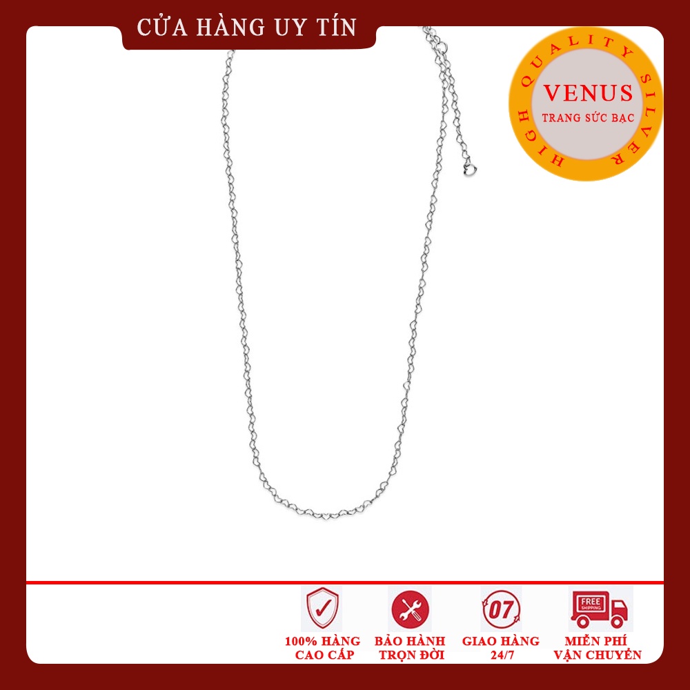 Dây chuyền cổ kết mắt trái tim bằng bạc 925- Trang Sức Bạc Venus