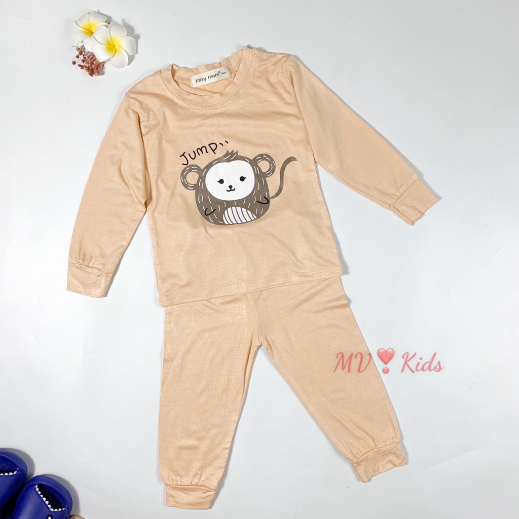 [SALE] Bộ Dài Tay Cho Bé Trai, Bé Gái Minky Mom Vải Thun Lạnh Thỏ Hồng Rabbit, Đồ Bộ Cho Bé Mặc Thu Đông MKMTD2164