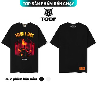 [Mã BMLT35 giảm đến 35K đơn 99K] Áo thun tay lỡ TOBI Tribe & Fire UNISEX