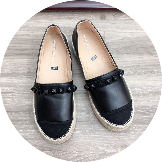 Giầy slip on viền cói