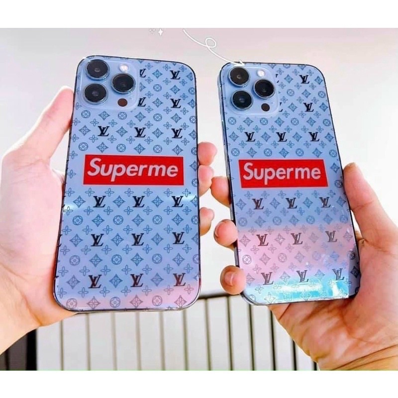 Miếng dán PPF chống va đập LV Superme dành cho iPhone 6 đến 14 pro max