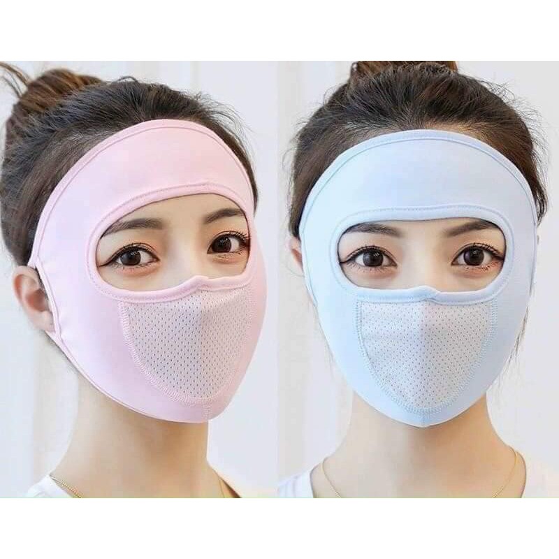 Khẩu trang Ninja 2 lớp vải cotton thông hơi che kín mặt chống nắng chống bụi nam và nữ