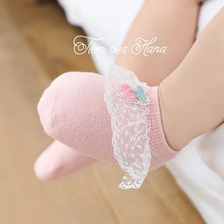 VỚ REN SƠ SINH🍒CHỐNG TRƯỢT, CAO CẤP🍒KIỂU HÀN CHO BÉ