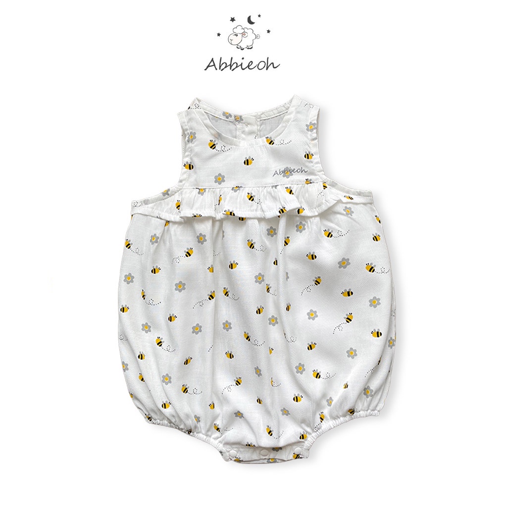 Bộ bodysuit sát nách đũi lạnh Abbieoh liền thân ngộ nghĩnh cho bé 0-12 Tháng  BD257 BD439