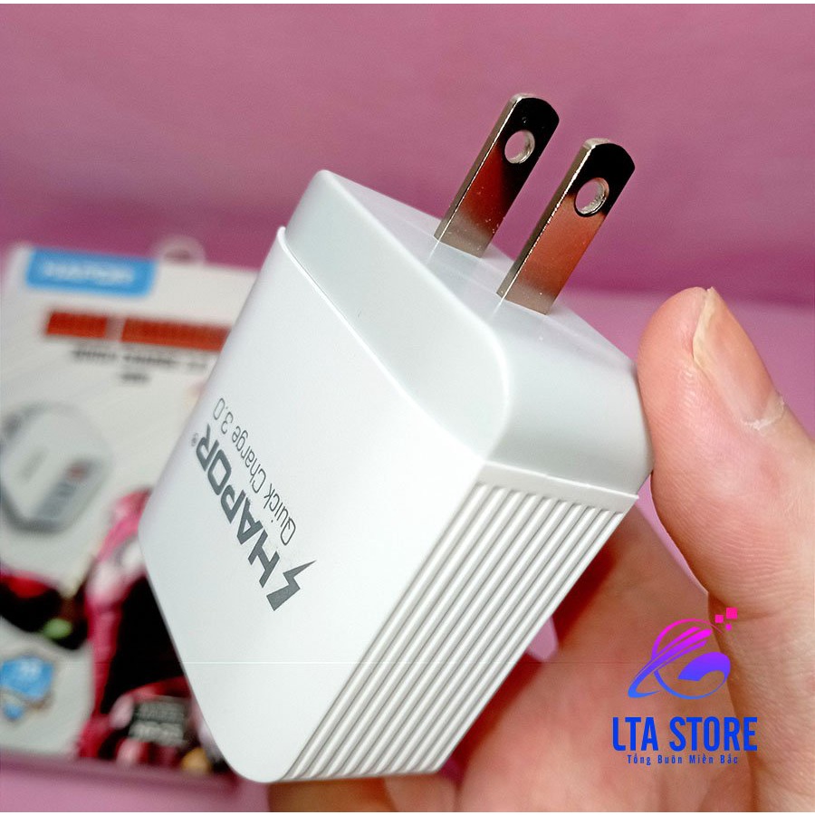 Củ sạc nhanh 2 cổng 20w chính hãng Hapor, cục sạc nhanh type c - usb, chống cháy nổ, Sạc siêu nhanh, chất lượng bền bỉ
