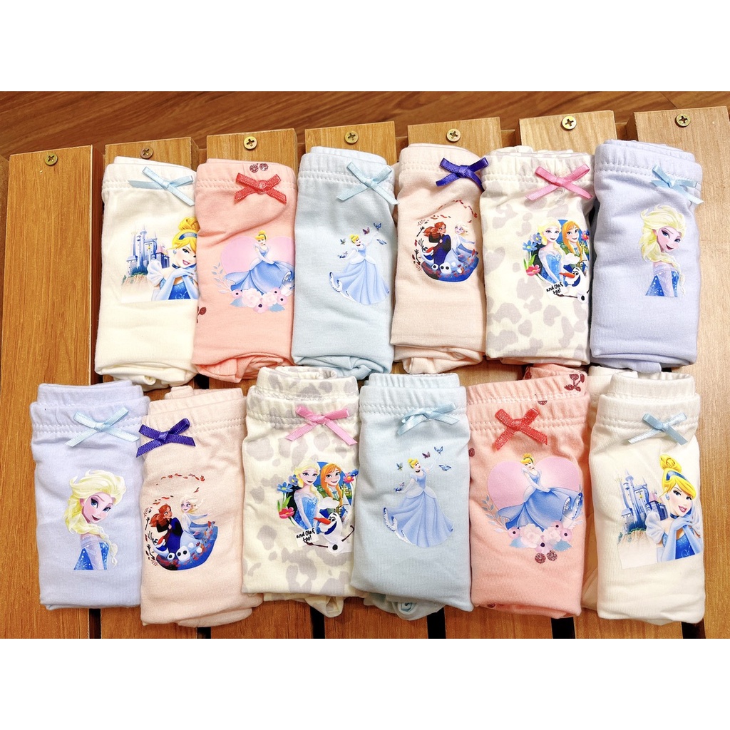 Set 3 quần chip/ Quần lót cho bé gái cotton cao cấp teengo, KDT of me form size to cho bé 9 đến 35kg