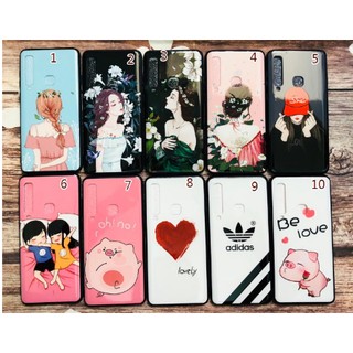 Ốp Lưng Mặt Kính Bóng In Hình Kute Cho Samsung Galaxy A9 2018
