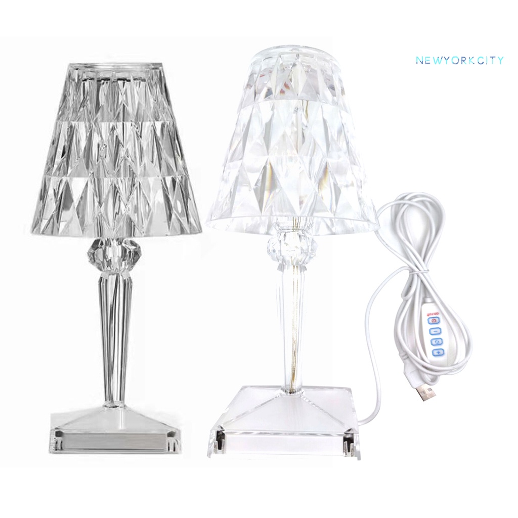 Đèn Pha Lê Cảm Ứng Trong Suốt Tinh Tế 2W Cho Phòng Ngủ