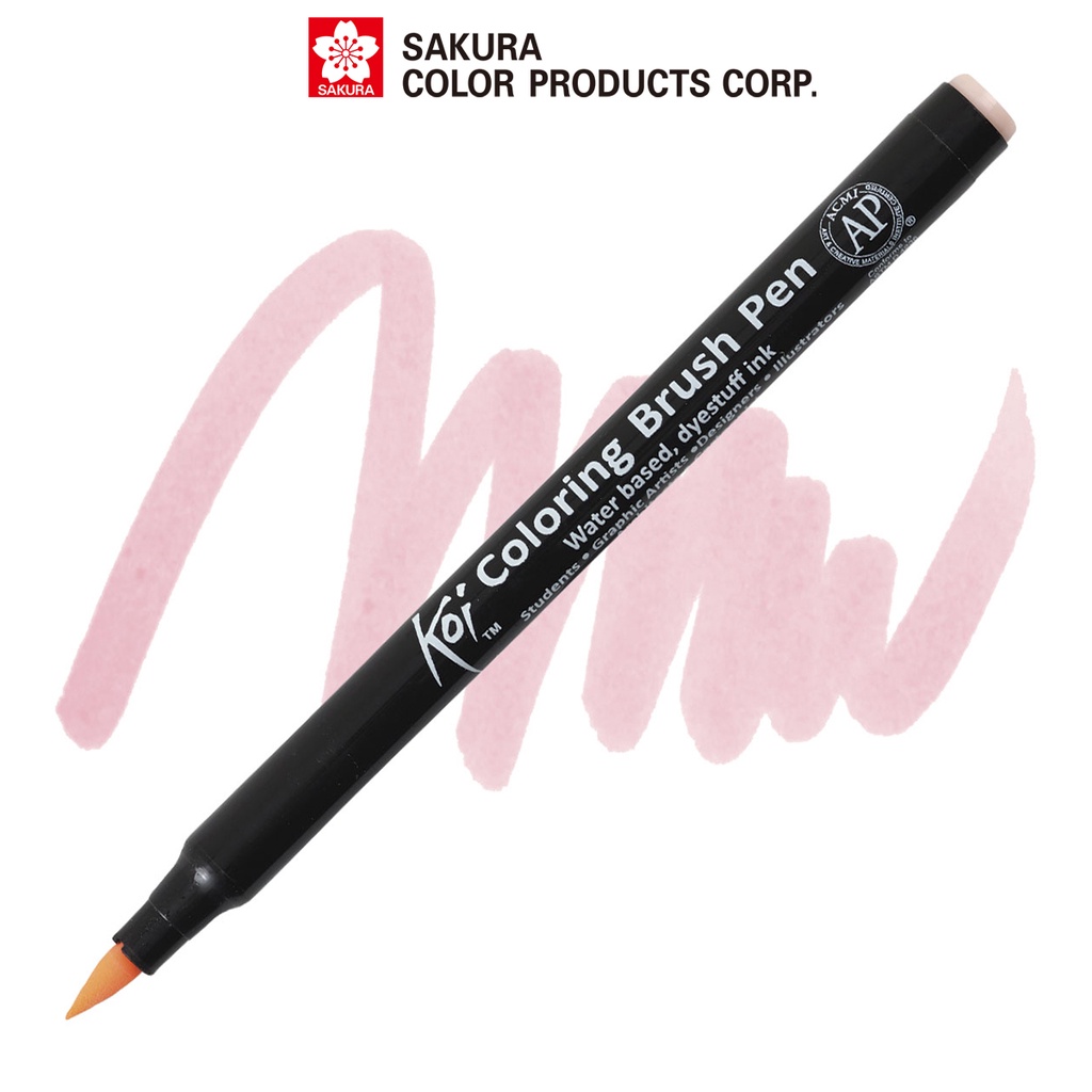 Bút lông màu nước ngòi cọ Sakura Koi Coloring Brush Pen Màu Pale Orange