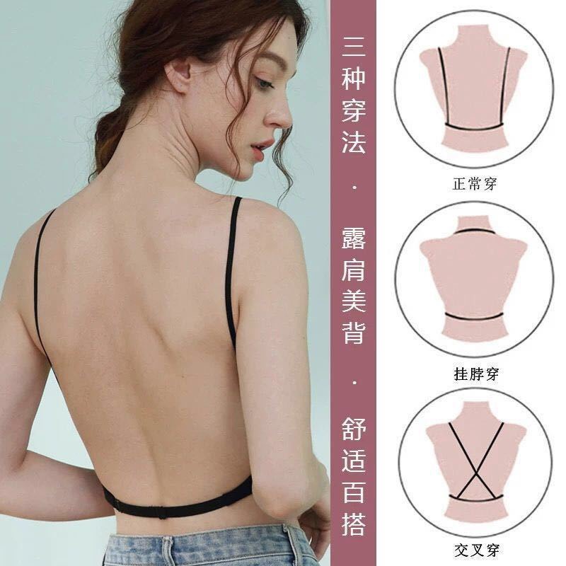 Áo ngực gài sâu dành cho đồ hở lưng,mặc được 3 kiểu size SML, Hàng sẵn,có mút