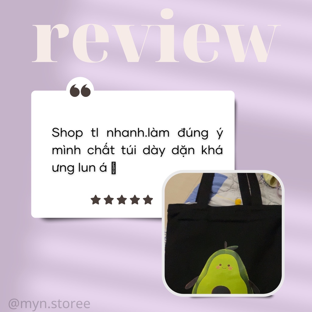 Túi Tote / Túi Canvas Đen In Theo Yêu Cầu Cực HOT