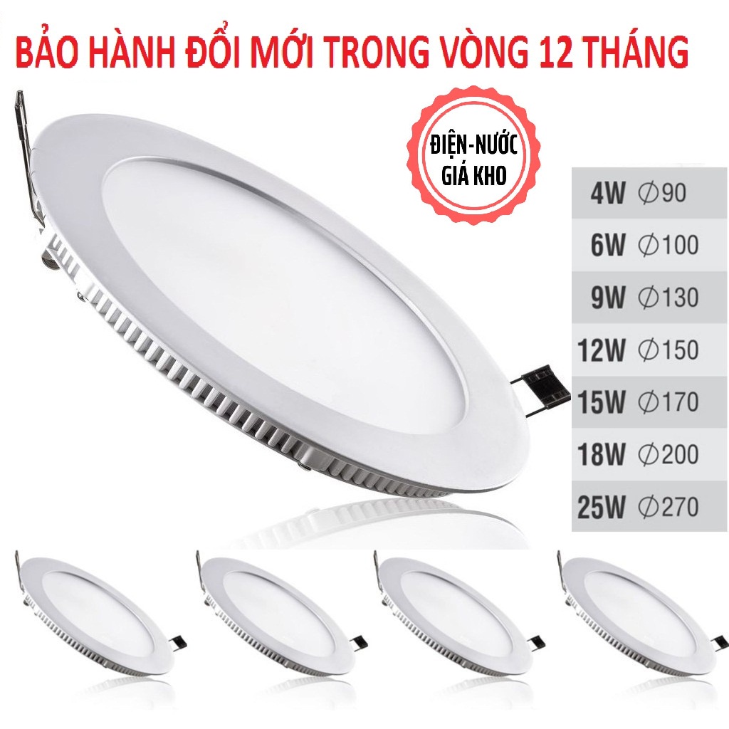 Đèn Led Âm Trần Siêu Mỏng 6w,9w,12w,18w AS TRẮNG HOẶC VÀNG Siêu Sáng giá xưởng.Hỗ trợ vận chuyển với  đơn hàng trên 50C