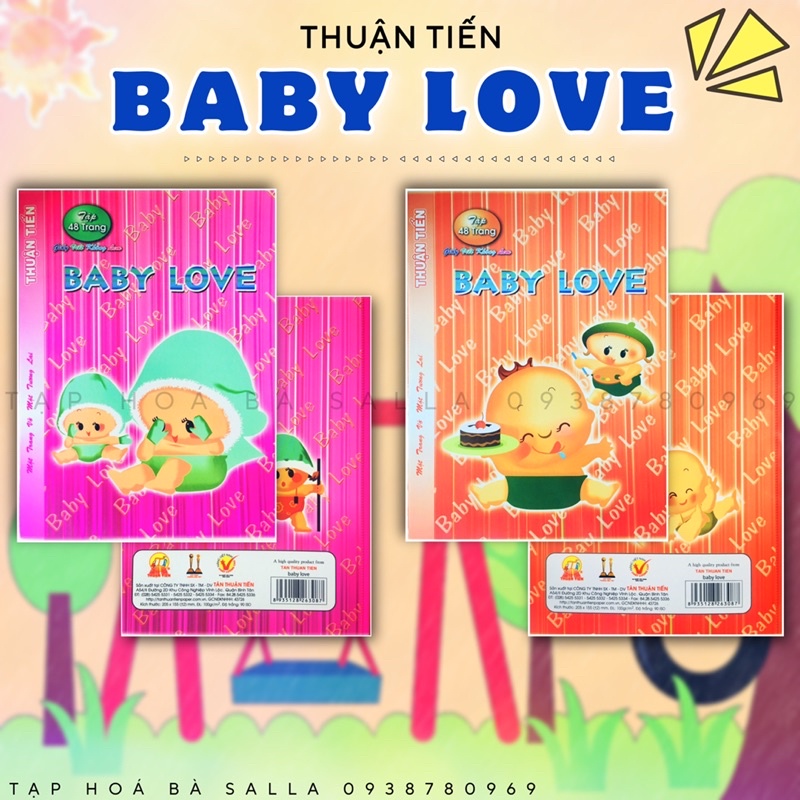 Lốc 10 Quyển Tập học sinh 48 trang Baby Love - Thuận Tiến ( 4 ô ly )