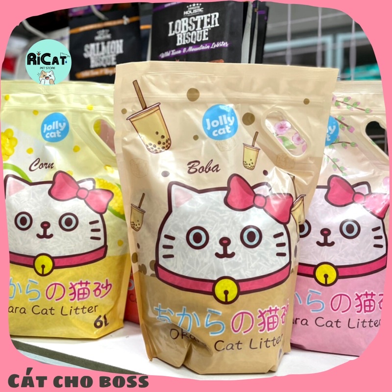 Cát Đậu Nành Hữu Cơ Cao Cấp Tofu JOLLYCAT Vệ Sinh cho Mèo 6L 2,4kg