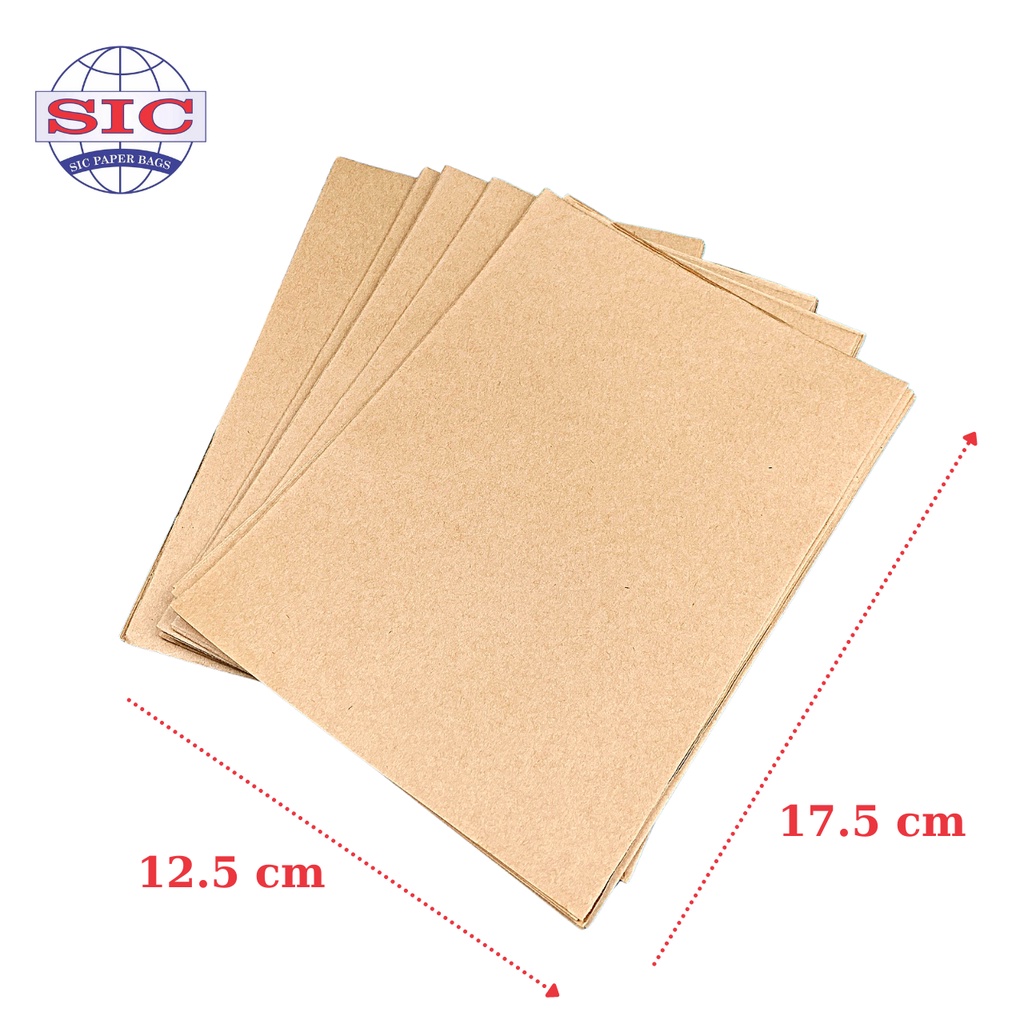 (Combo 50 tờ) Tờ giấy Kraft màu nâu khổ 17.5x12.5cm