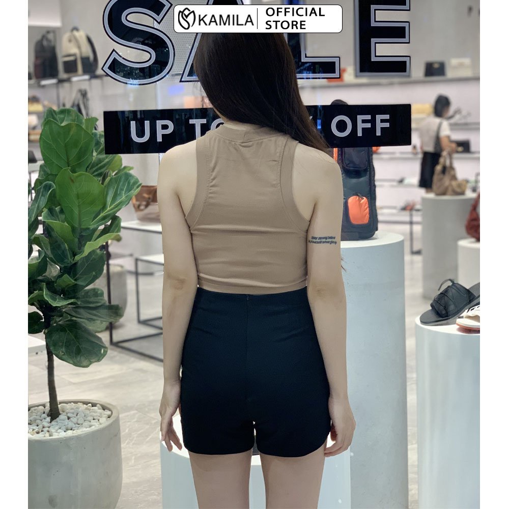 Quần short nữ cạp cao KAMILA chất vải cao cấp co giãn khóa sau tôn dáng phong cách trẻ trung cá tính dễ phối đồ KS102