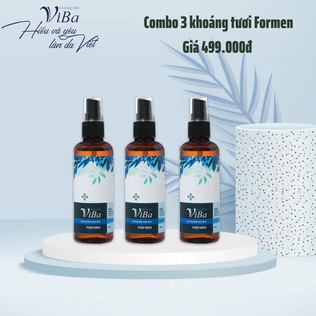 COMBO 3 CHAI XỊT KHOÁNG FORMEN VIBA cấp ẩm dưỡng da 100ml - NguyenBinh_OfficialStore