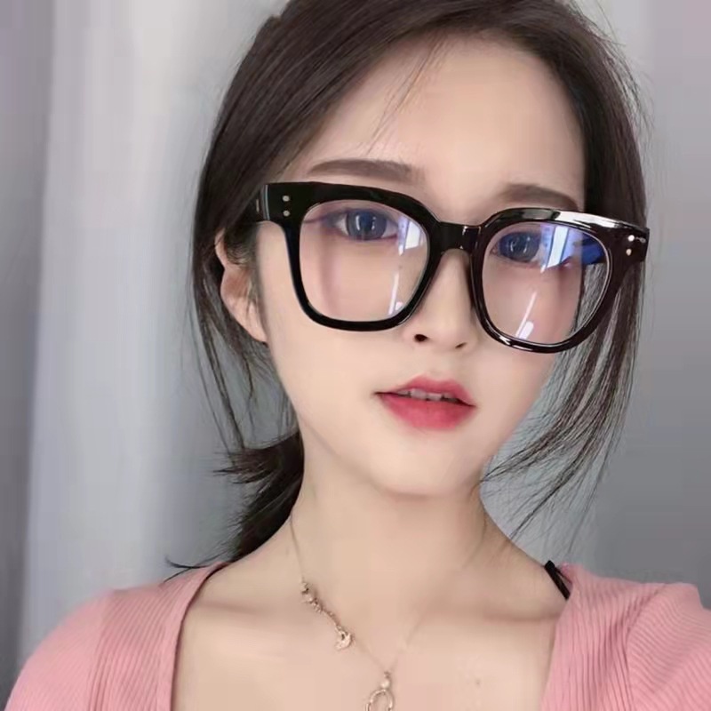 Kính Mát Gọng Đen Đơn Giản Chống Tia Sáng Xanh Thời Trang Cho Nữ