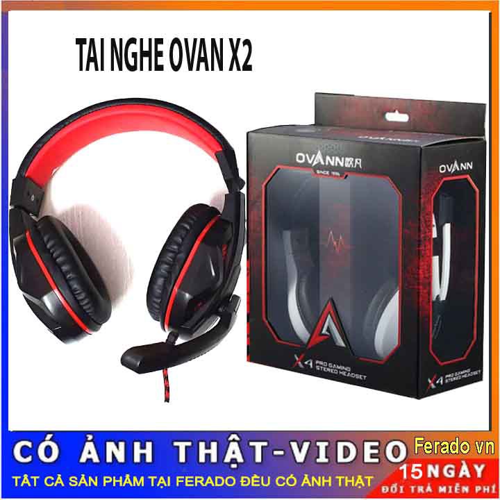 tai nghe máy tính laptop có mic - ovan x2