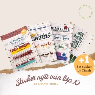Nhãn dán đề bài ngữ văn - sticker tiêu đề lớp 10 - Chanh Project