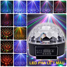 ⚡️ Đèn LED xoay 7 màu vũ trường cảm ứng nhạc 18w ⚡️ trang trí trong quán karaoke,bar, sân khấu, các buổi tiệc