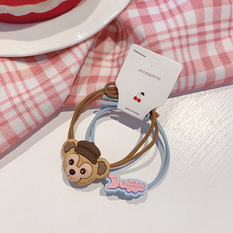 Set 2 dây cột tóc hình thú hoạt hình dễ thương cho nữ