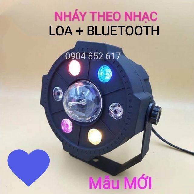 Đèn nháy theo nhạc quay tiktok cầu xoay pha lê sân khấu có bluetooth + Loa + Điều khiển. MẪU MỚI