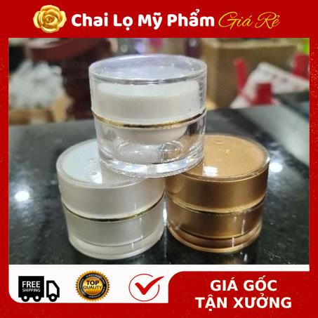 Hủ Đựng Kem ❤ RẺ VÔ ĐỊCH ❤ Hũ chiết mỹ phẩm Tròn Trơn 5g,10g có lót đựng kem face , phụ kiện du lịch
