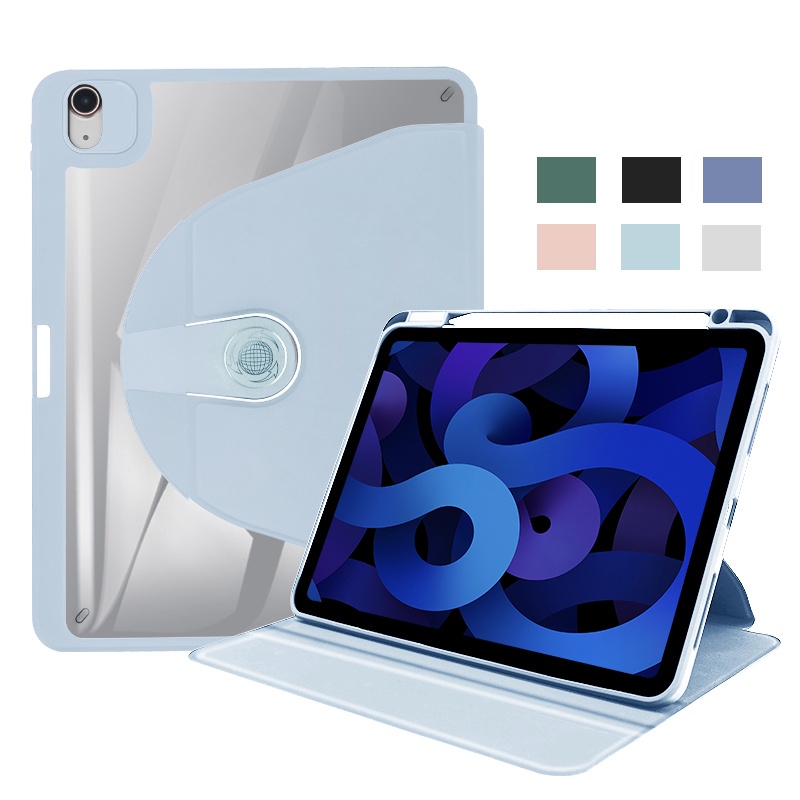 Bao Da Máy Tính Bảng Chống Sốc Xoay 360 Độ Từ Tính Cho iPad Pro 12.9 inch 2021 / 2020 / 2018° Bao Da Nắp Gập Kiêm Giá Đỡ Bút Chì