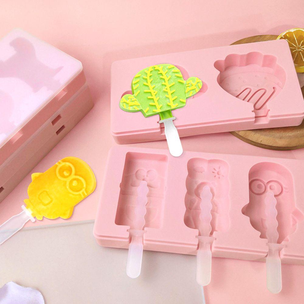 YIYU Khuôn Làm Kem Que Bằng Silica Gel DIY Có Thể Tái Sử Dụng