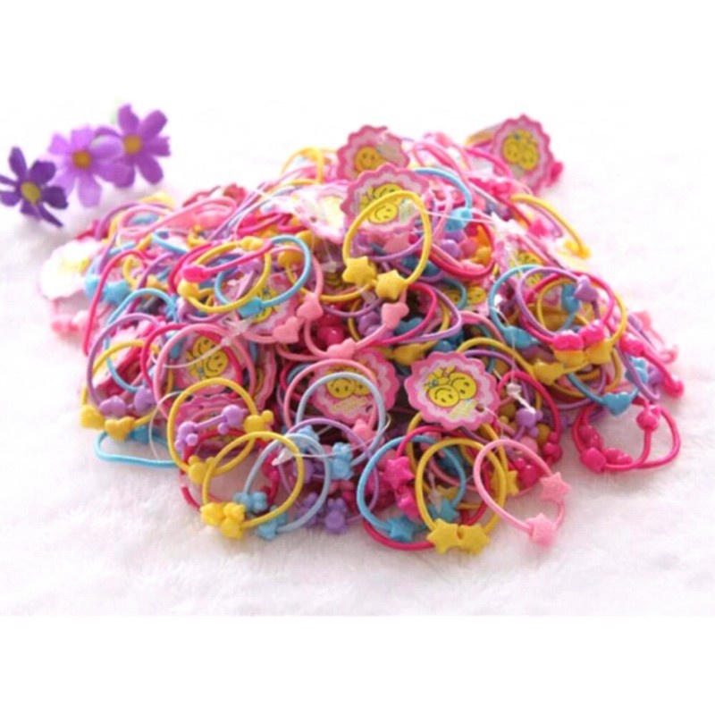 Túi 50 dây buộc tóc cho bé