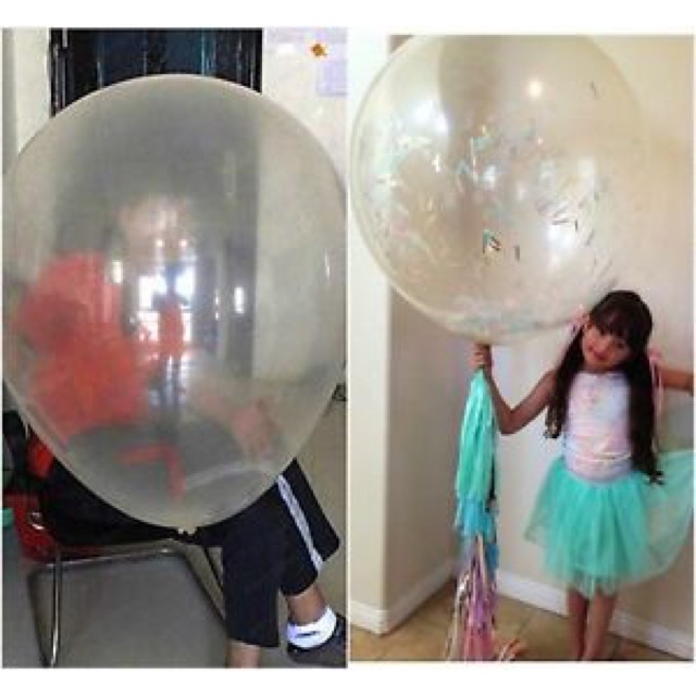 Bóng tròn cao su trong suốt hàng china size 36&quot;