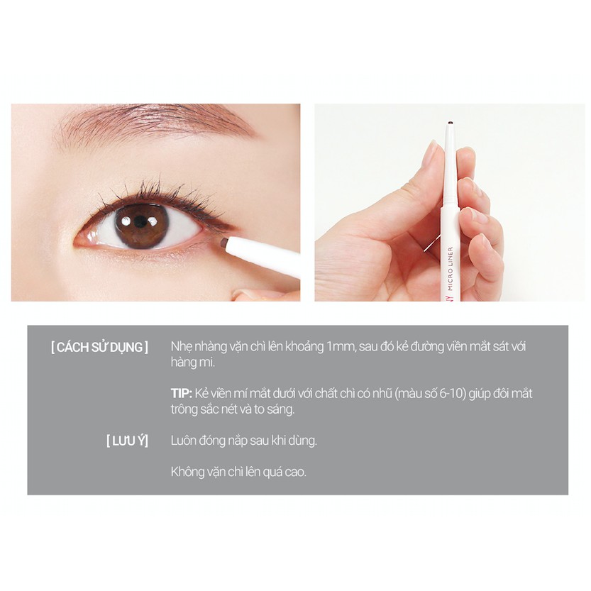 Chì kẻ viền mắt nét siêu mảnh innisfree Skinny Microliner 0.14g | BigBuy360 - bigbuy360.vn