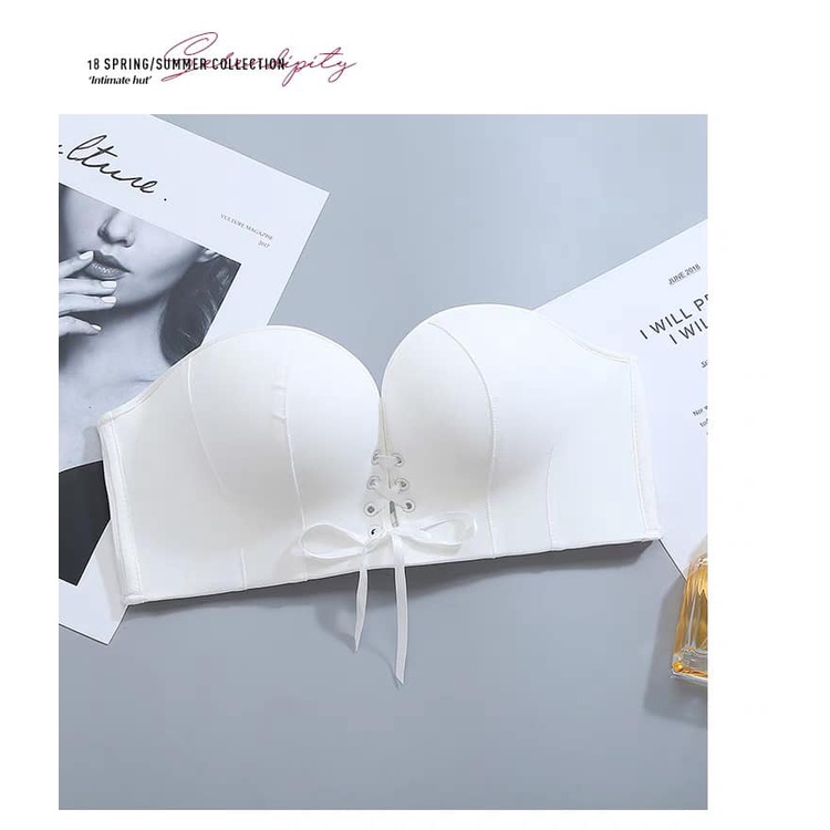 Áo lót cup ngực không dây mút dày nâng ngực có viền chống tụt (MS-08)