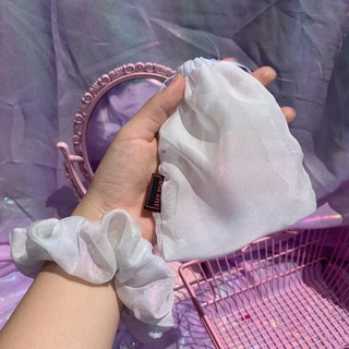 Scunchies Natthy Style hologram (cột tóc lấp lánh - TP_SC5)