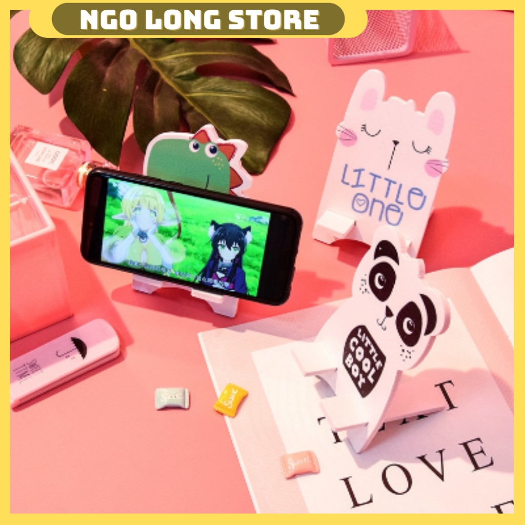 Giá Đỡ Điện Thoại Hình Thú Bằng Gỗ Siêu Cute đa chức năng có thể điều chỉnh | BigBuy360 - bigbuy360.vn