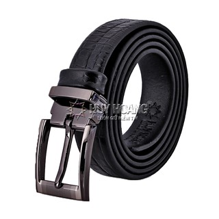 Dây thắt lưng nữ vân cá sấu màu đen PH5121