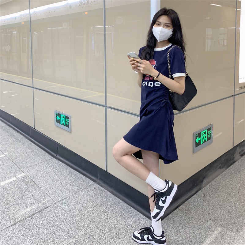 Váy Mari chất bo cotton dày, mềm co dãn tốt, rút hông, tôn dáng HOT