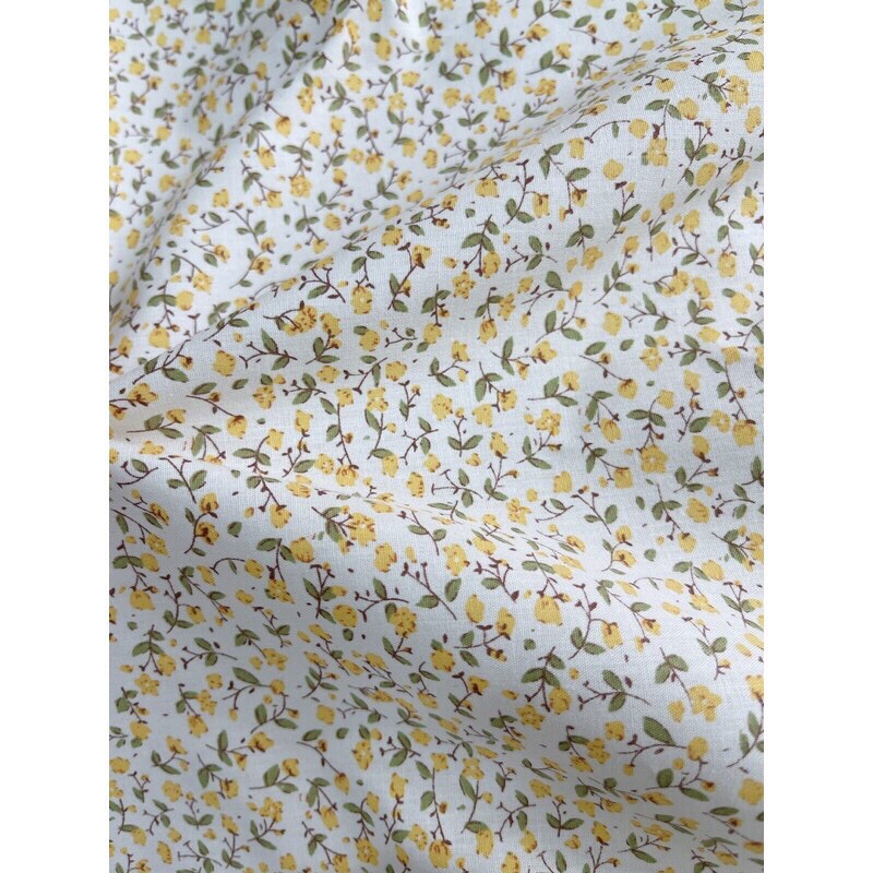 Vải thô cotton mềm mát nụ hoa nhí