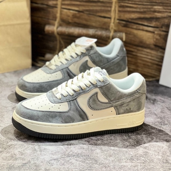 Giày Sneaker Af1 Grey Cream/Af1 Xám Da Lộn
