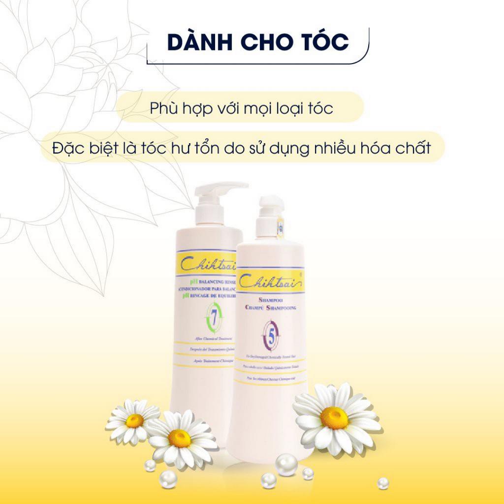 Dầu gội xả cặp Chihtsai  phục hồi tóc hư tổn, thành phần an toàn từ thiên nhiên dung tích 1000ml