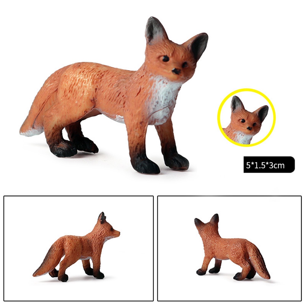 Mô hình đồ chơi hình con cáo bằng nhựa PVC trang trí