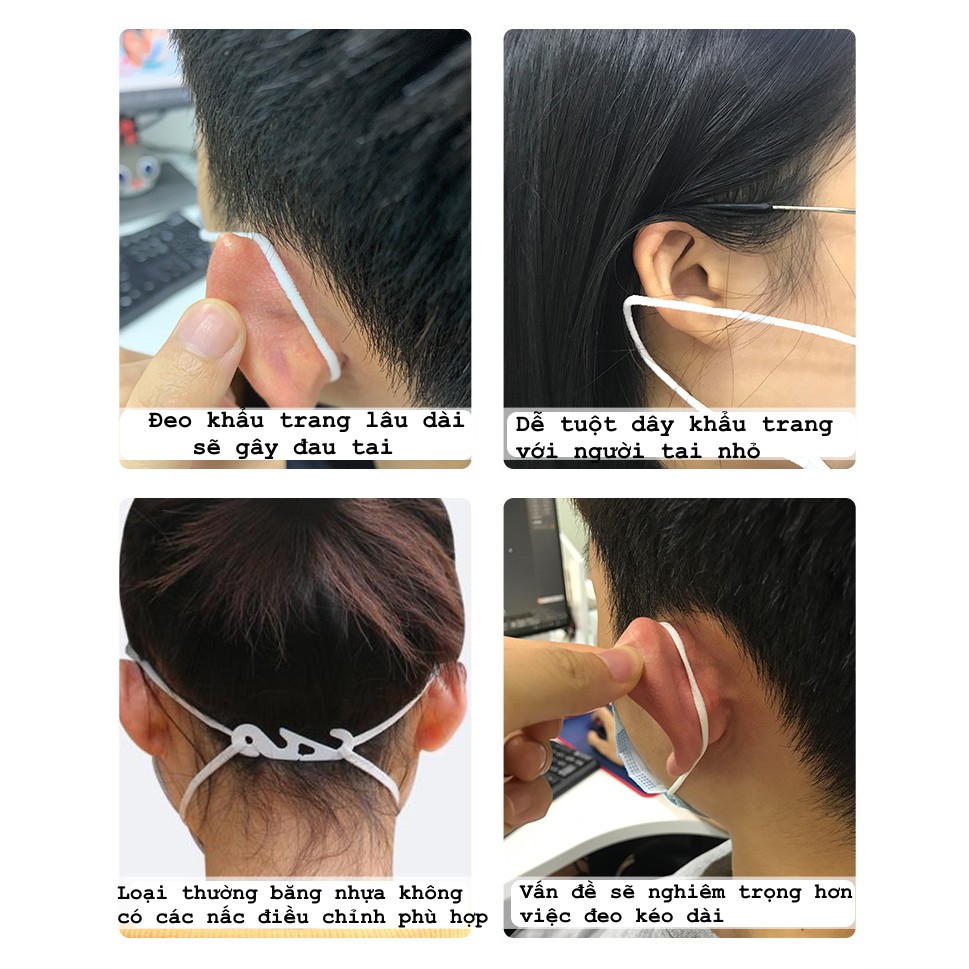 SILICONE MỀM. Đai đeo khẩu trang chống đau tai. Aone Mall