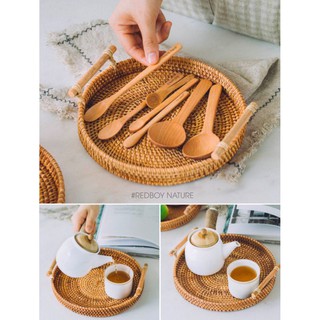KHAY MÂY TRÒN 2 TAY NẮM
