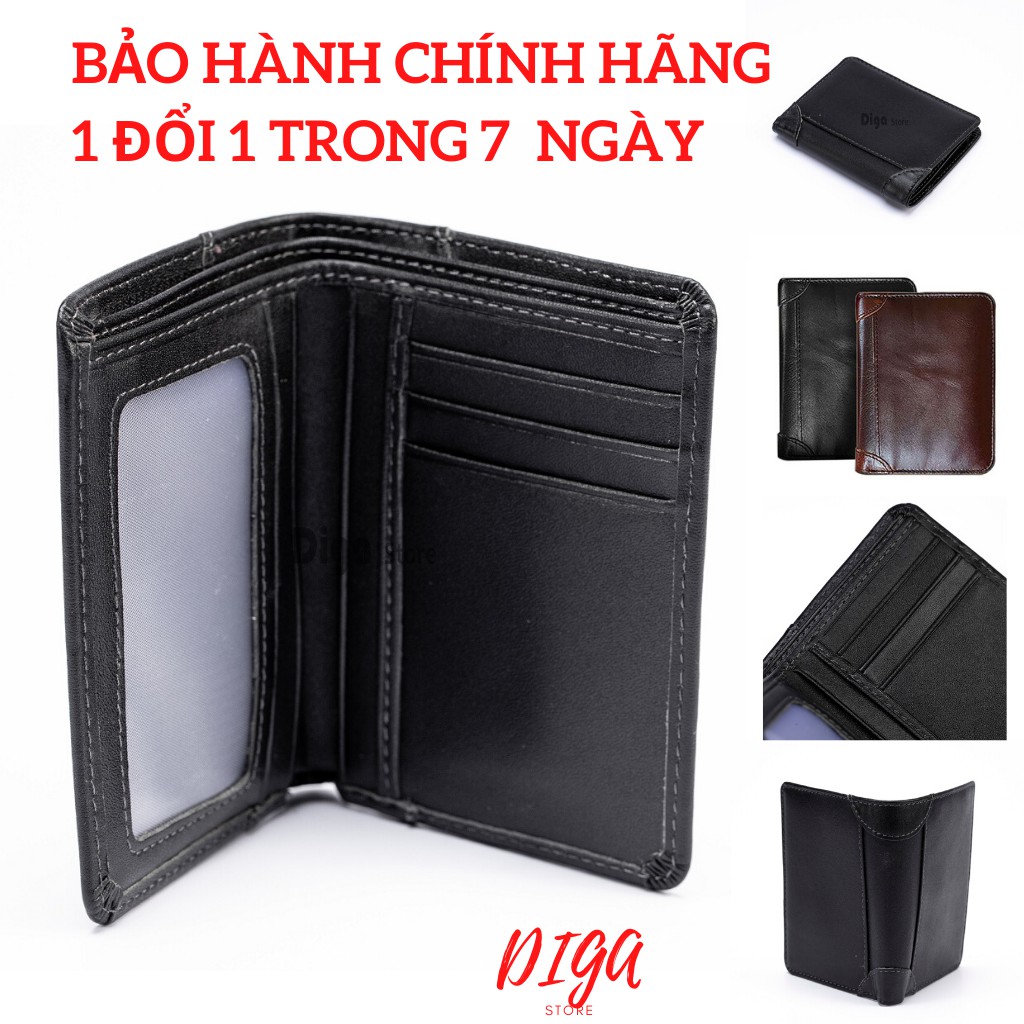 Bóp Nam 𝑭𝑹𝑬𝑬𝑺𝑯𝑰𝑷 Ví Da Nam - Hàng Cao Cấp VNXK - Da Thật, Full Box, BH 2 Năm - NDIGA-VD65
